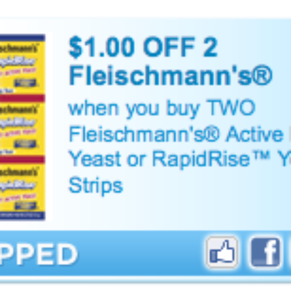 "New Today" Fleischmann's Dry Yeast Coupon