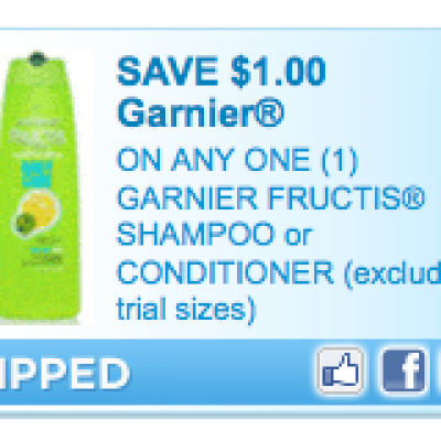 Garnier Fructis Shampoo/Conditioner Coupon