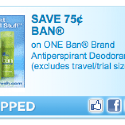 Ban Deodorant Coupon