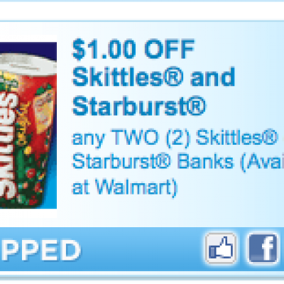 "New" Skittles or Starburt Bank Coupon