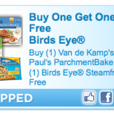 BOGO Van de Kamp's or Mrs Paul's get Birds Eye Free