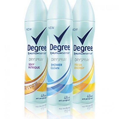Free Degree Dry Spray Antiperspirant Samples