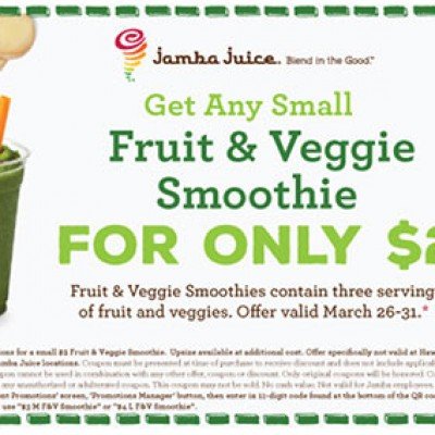 Fruit & Veggie Smoothie Only $2.00 W/ Coupon
