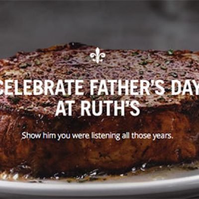 Ruth’s Chris: $25 Dining Card W/ Purchase - Father's Day