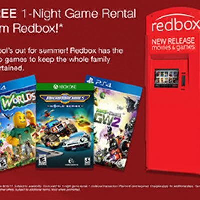Free 1-Night Redbox Game Rental