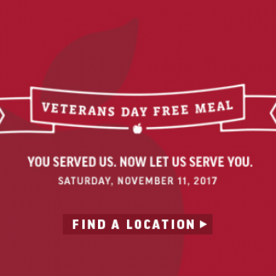 Applebee’s: Free Meal for Military - Nov 11
