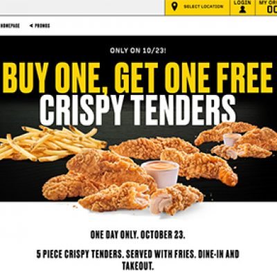 Buffalo Wild Wings: BOGO Free Crispy Tenders - Today Only
