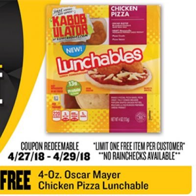 Free Oscar Mayer Lunchable W/ Coupon