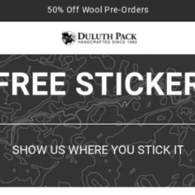 Free Duluth Pack Sticker