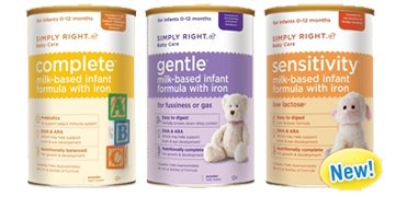 Simply Right formula cans