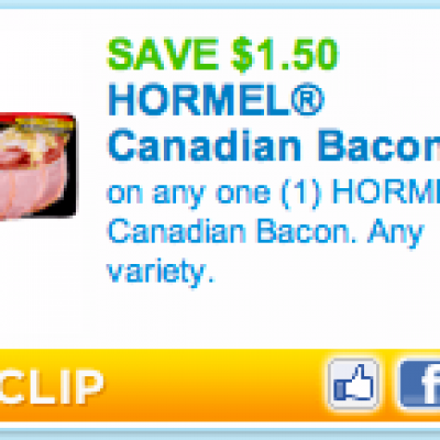 Save $1.50 on Hormel Canadian Bacon