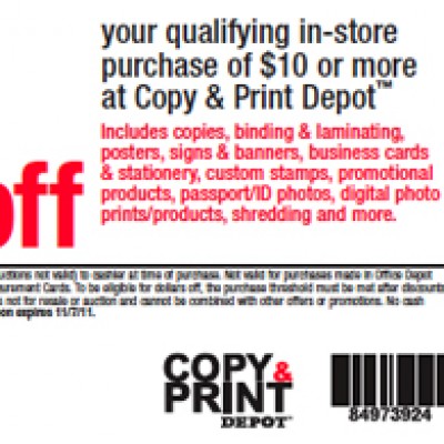 Free Copying/Printing At Office Depot