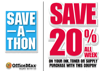 Save 20% off Ink, Toner and Printing Supplies