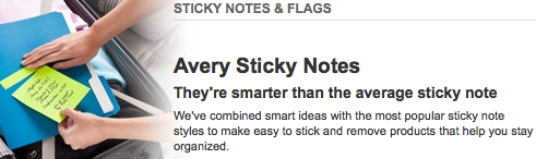 avery sticky notes