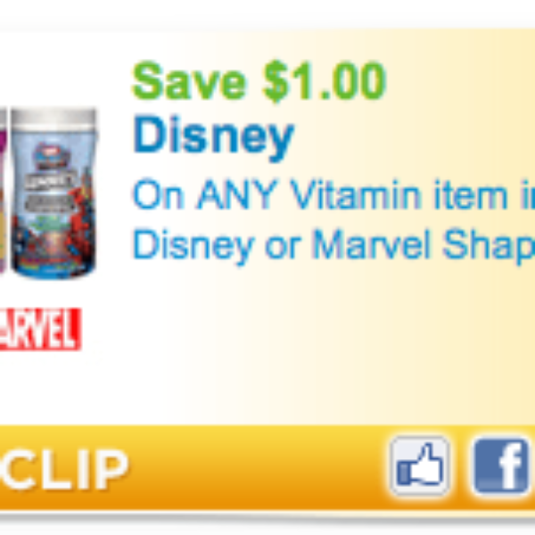 Disney Or Marvel Shaped Vitamin Coupon