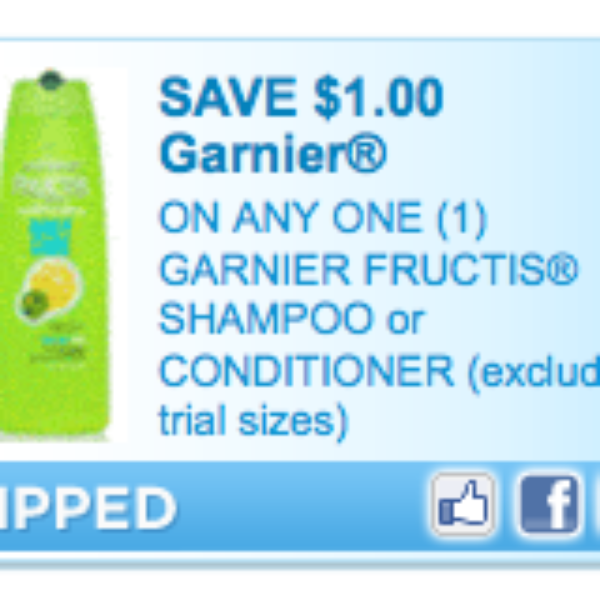 Garnier Fructis Shampoo/Conditioner Coupon