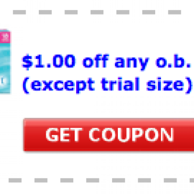 "New" $1.00 Off Any o.b. Product (excludes trial size)