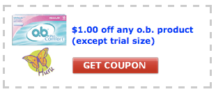 o.b. tampon coupon