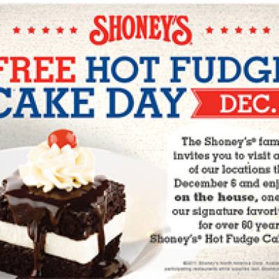 Free Hot Fudge Cake Day @ Shoney's
