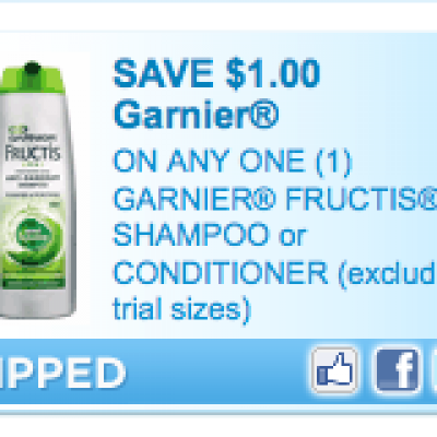 Garnier Fructis Shampoo/Conditioner Coupon