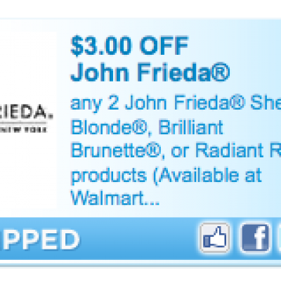 John Frieda Sheer Blonde/Brunette/Radiant Red Coupon