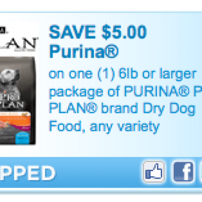 Purina Pro Plan Dry Dog Food Coupon