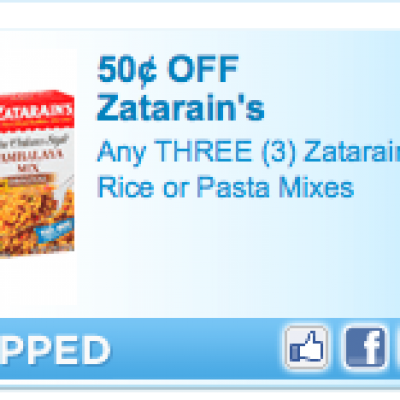 Zatarain's Rice or Pasta Mixes Coupon