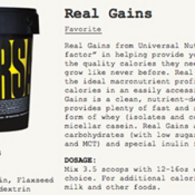Free Sample of Real Gains Supplement
