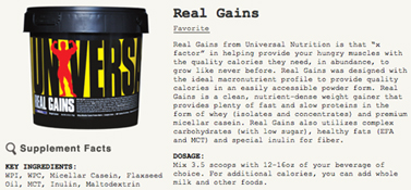 Real Gains product information