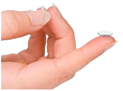 Finger with Contact Lens