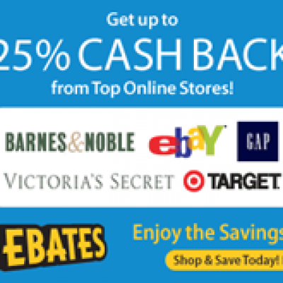 Shop Ebates Get 25% Cash Back From Top Online Stores