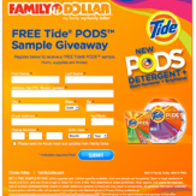 Free Tide Pods at Family Dollar