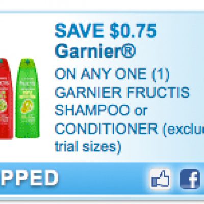 $0.75 Off Any One Garnier Fructis Shampoo or Conditioner