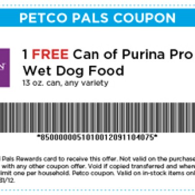 Free Can of Purina Pro Plan Wet Dog Food