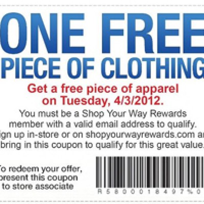 Free Piece of Clothing at Sears Outlet for Shop Your Way Rewards Members