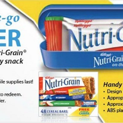 Free Nutri-Grain On-The-Go Carrier with UPC