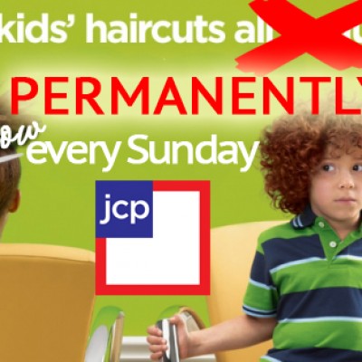 J.C. Penney: Free Haircuts for Kids on Sunday's