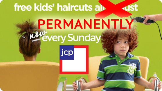 J.C. Penney: Free Haircuts for Kids on Sunday’s