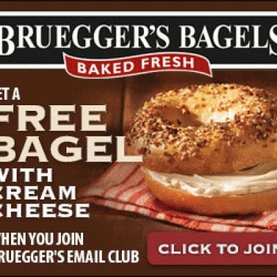 Free Bagel at Bruegger's Bagel
