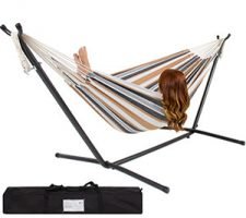 Double Hammock W/ Space Saving Steel Stand $59.94 (Reg $250) + Free Shipping