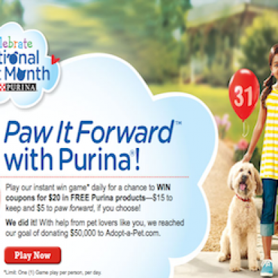 Purina: Paw It Forward Instant-Win Game