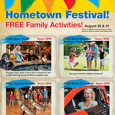 Bass Pro Shops Hometown Festival: Free Family Activities, Facepainting, Hot Dogs & More