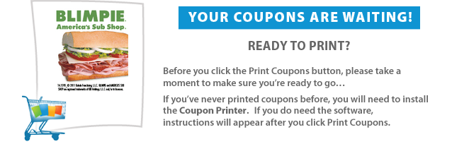 Blimpie BOGO Free Sub Coupon