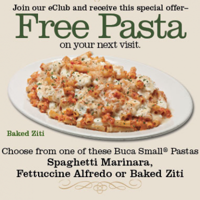 Buca Di Beppo: Free Pasta