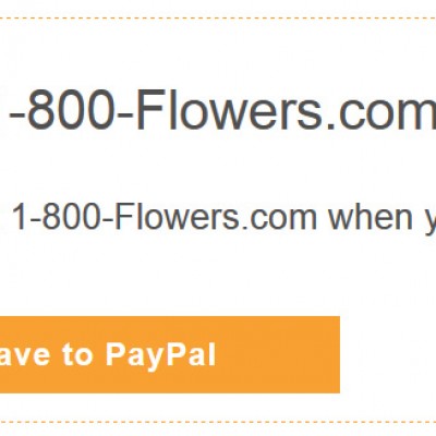 $15.00 Off @ 1-800-Flowers.com W/ Paypal