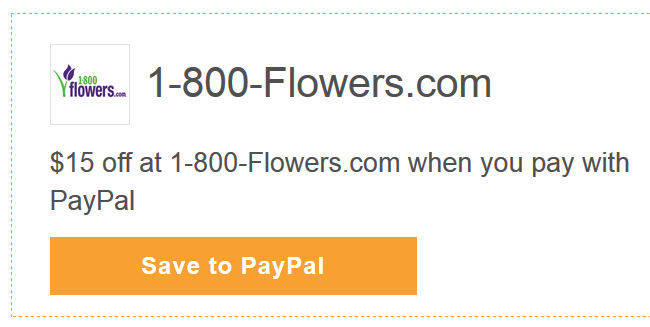 1-800-Flowers Paypal coupon