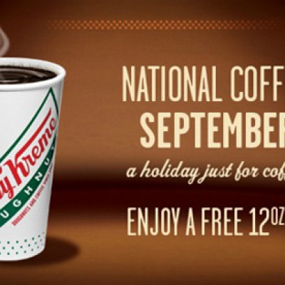 Krispy Kreme: National Coffee Break Day = Free 12oz Coffee or $1.00 12oz Specialty Drink - 9/29