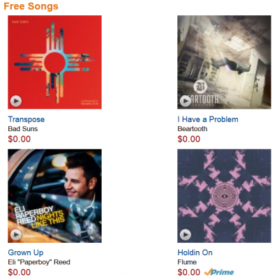 Free Amazon Artists To Watch MP3's
