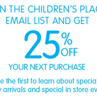 The Children's Place: 25% Off Your Next Purchase