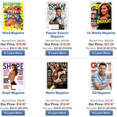50% Off Best-Selling Magazines